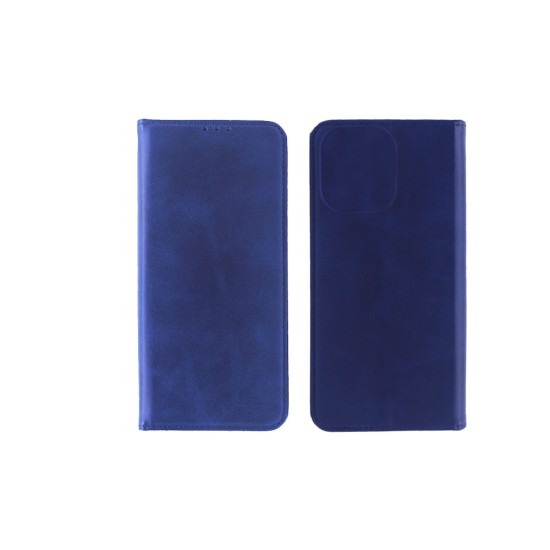 Capa Flip de Couro com Bolso Interno para Xiaomi Redmi 12 4G Azul